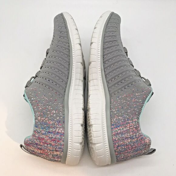 Skechers Virtue Slip-On Sneakers Women's 9 Gray/Multi Vegan Memory Foam Low Shoe - Picture 7 of 10